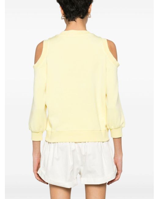 Karl Lagerfeld Sweater Met Open Schouders in het Yellow