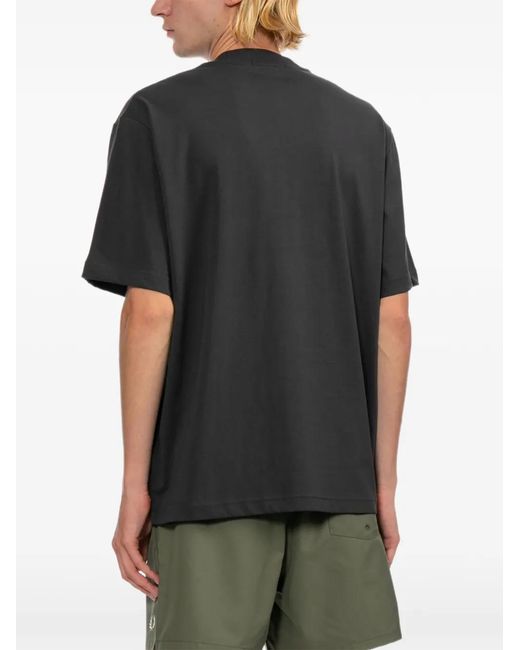 Fred Perry Black Logo-Print T-Shirt for men