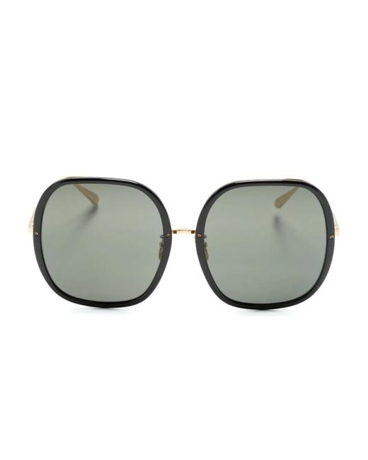 Linda Farrow Gray Celia Oversized-Frame Sunglasses