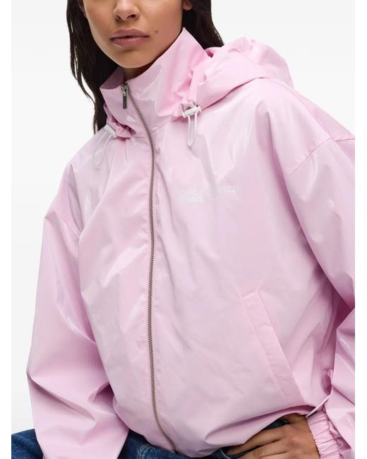 Karl Lagerfeld Pink Hooded Jacket