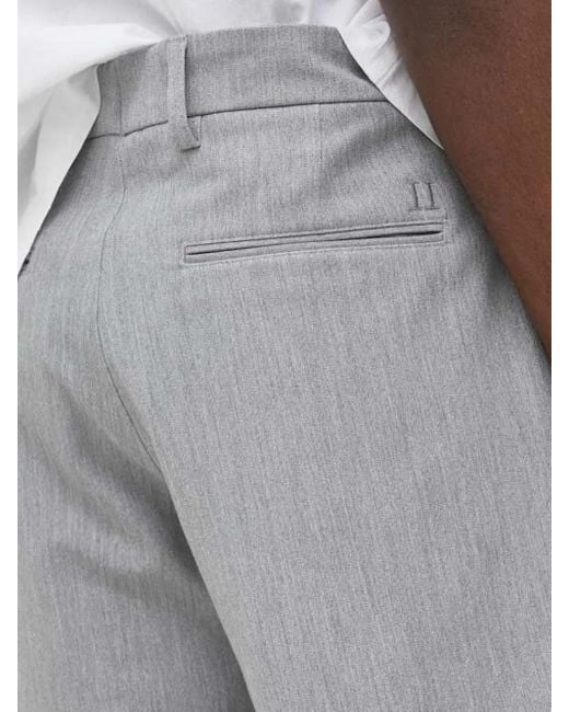 Les Deux Gray Logo-Embroidered Tailored Shorts for men