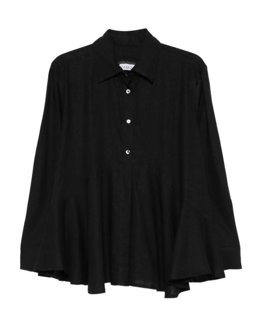 Hamza Black Flared Blouse