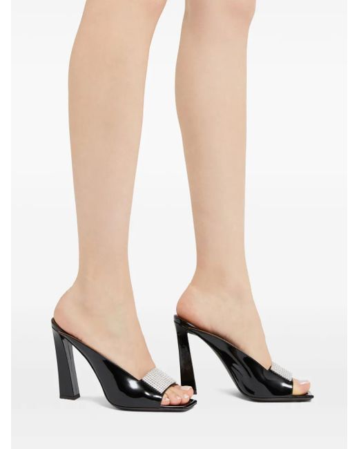 Giuseppe Zanotti Black 105Mm Gz Mya Sparkle Sandals