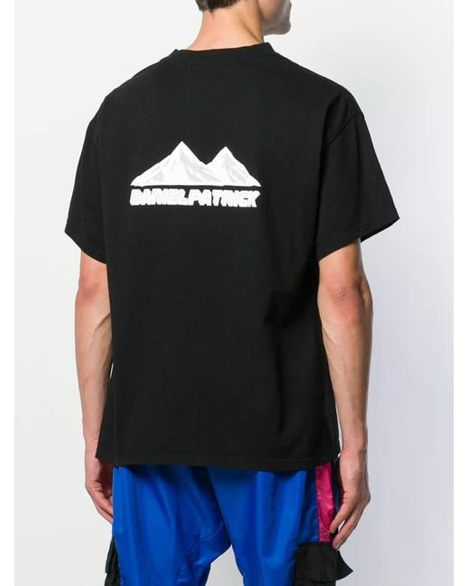 Daniel Patrick Black Logo Print T-Shirt for men