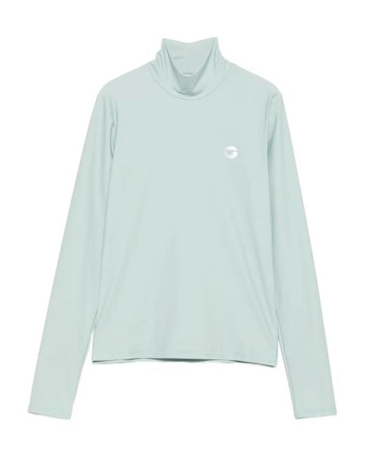 Coperni Blue High-Neck Long-Sleeved Top