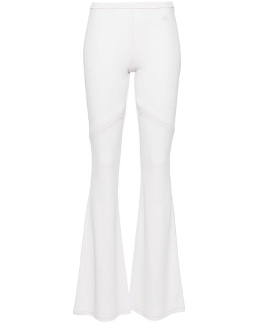 Pantalon Ellipse à coupe évasée Courreges en coloris White