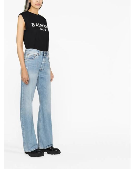 Balmain Black Oversized Sleeveless