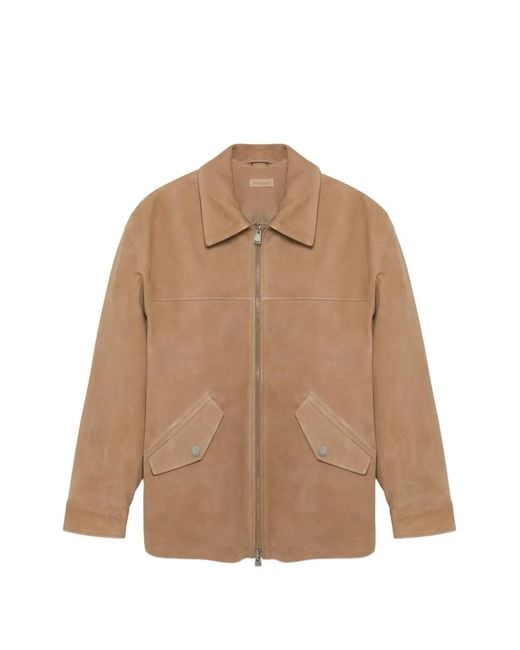 Jonathan Simkhai Natural Aslan Suede Leather Jacket