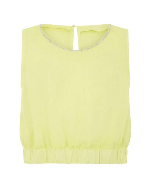 120% Lino Yellow Linen Top