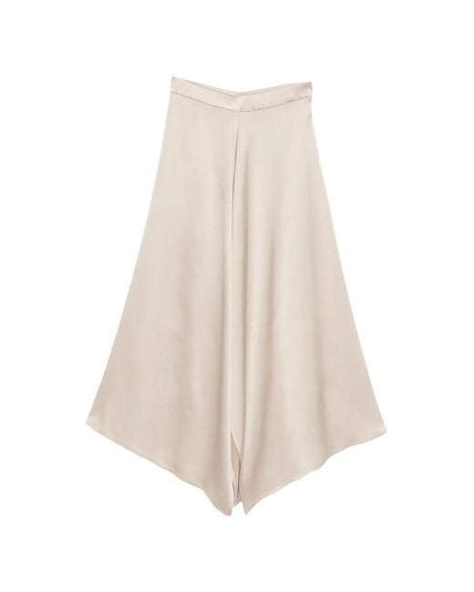 Alysi Natural Cropped Palazzo Pants