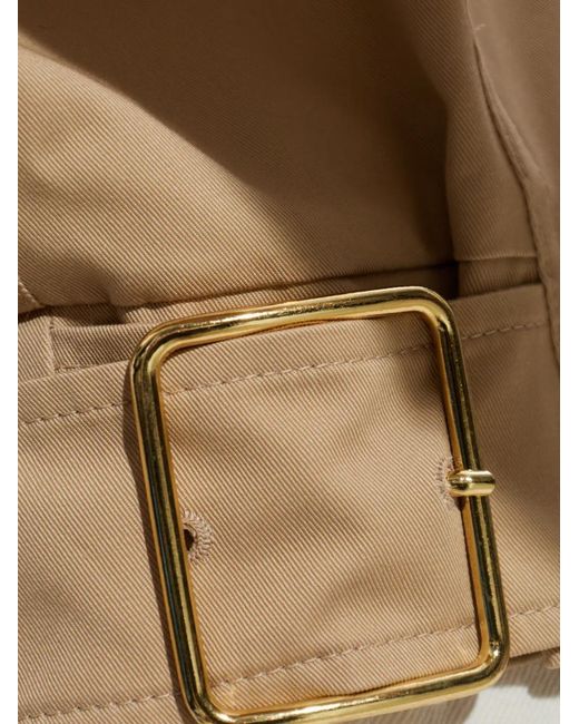 DARKPARK Natural Celine High Neck Belted Jacket