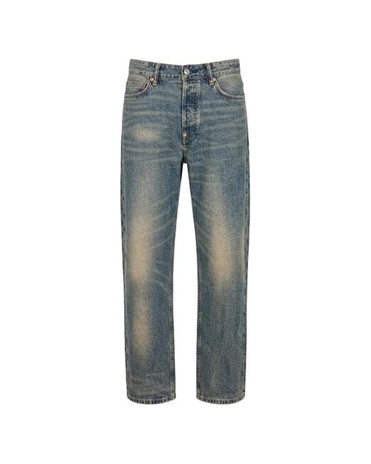 Vaqueros Con Efecto Lavado Evisu de hombre de color Blue