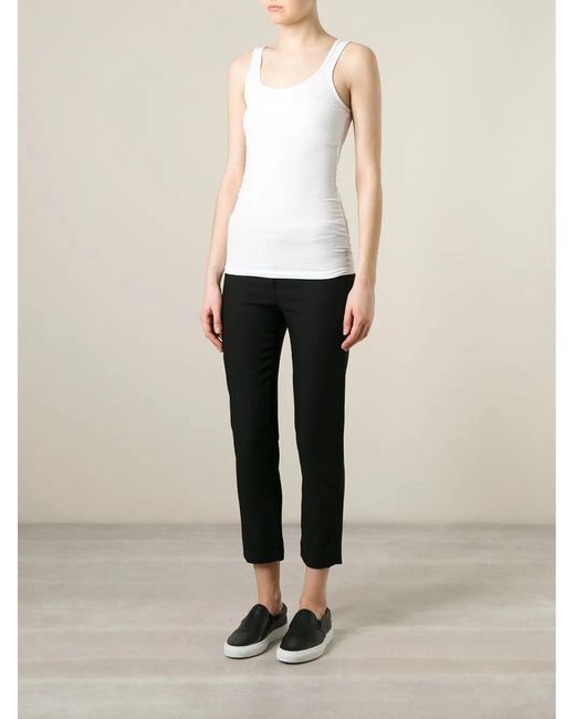 James Perse White Scoop-Neck Tank Top