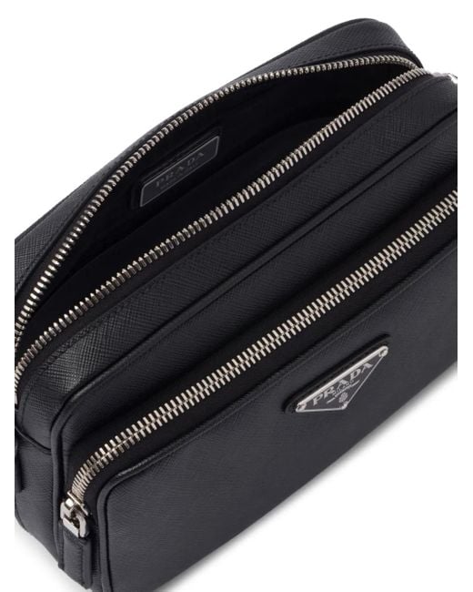 Prada Schultertasche Aus Saffiano-Leder in Black für Herren