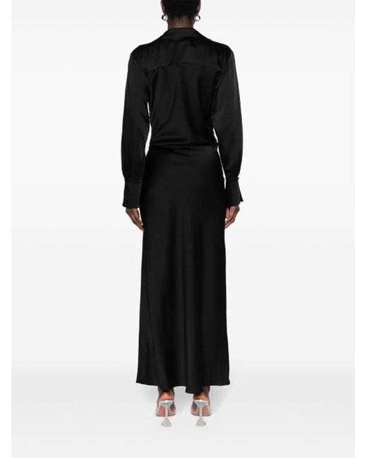 Robe-chemise longue à design portefeuille Jonathan Simkhai en coloris Black