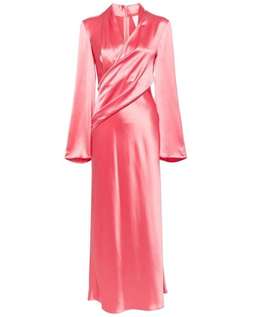 Robe Picadilly satiné Acler en coloris Pink