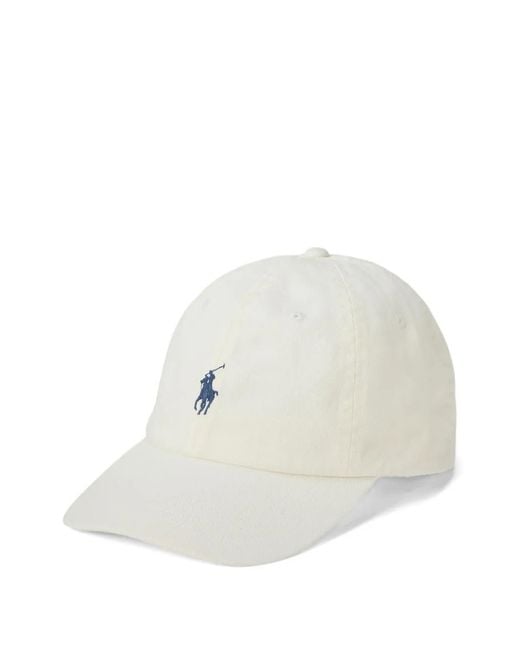 Polo Ralph Lauren White Polo Pony-Embroidered Baseball Cap