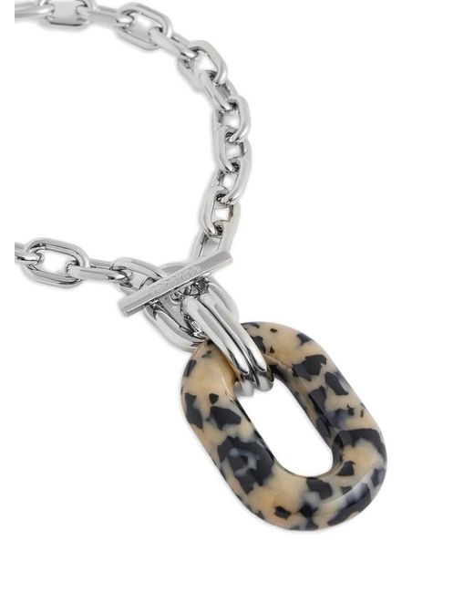 Rabanne Metallic Link Tortoiseshell Necklace