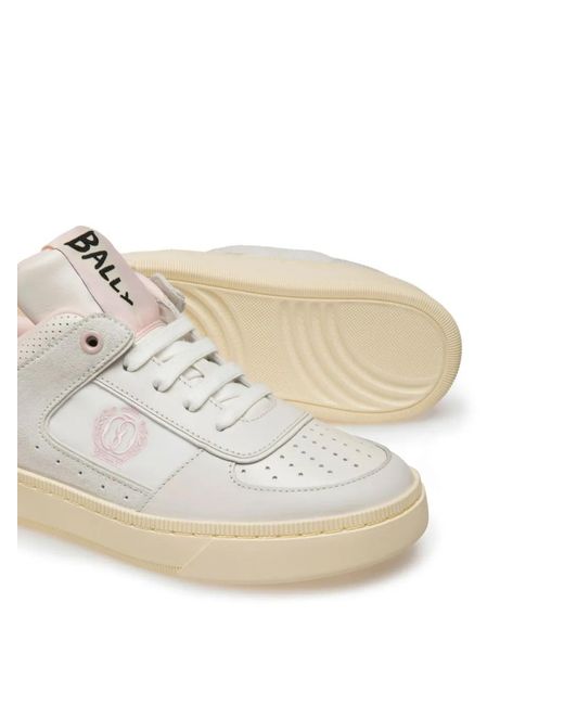Bally White Riweira Low-Top Leather Sneakers