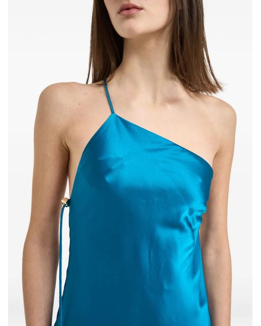 Danamé Blue One-Shoulder Maxi Dress