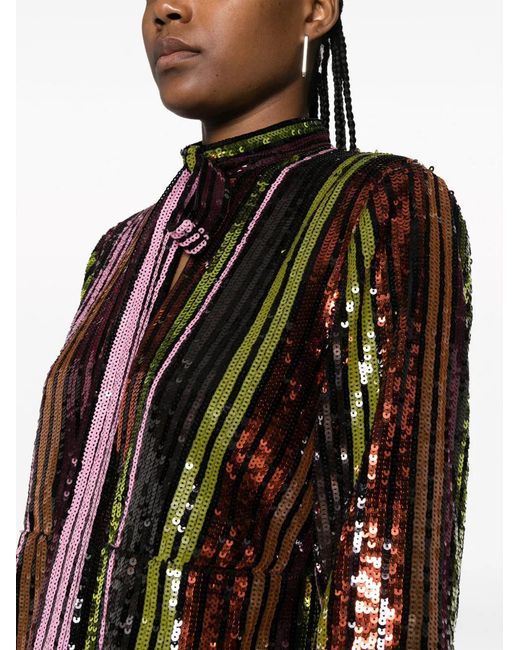 DSquared² Black Disco Queen Sequin-Embellished Minidress