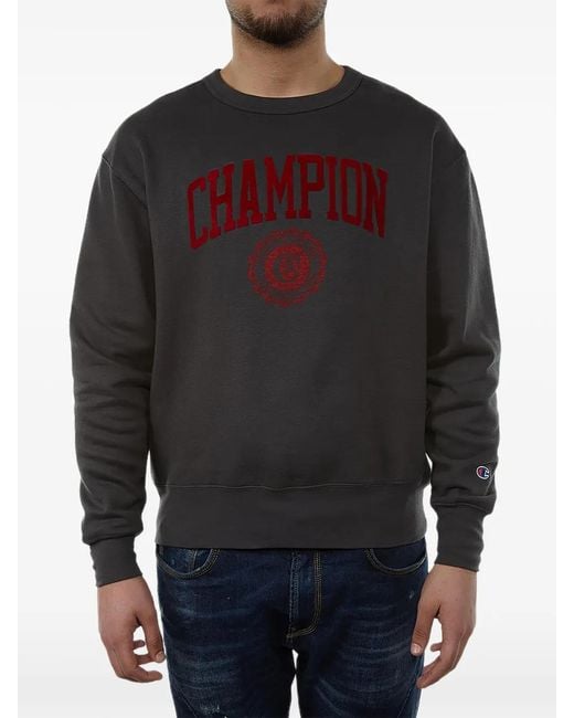 Champion Gray Heritage Fleece Crew-Neck Sweatshirt for men
