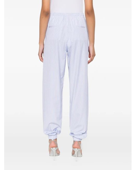 The Attico White Stripe Pull Trousers