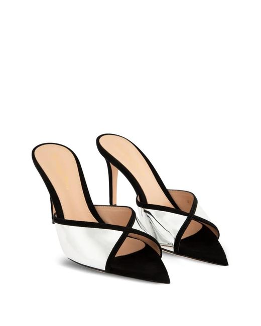 Gianvito Rossi Metallic Pointed-Toe Mules