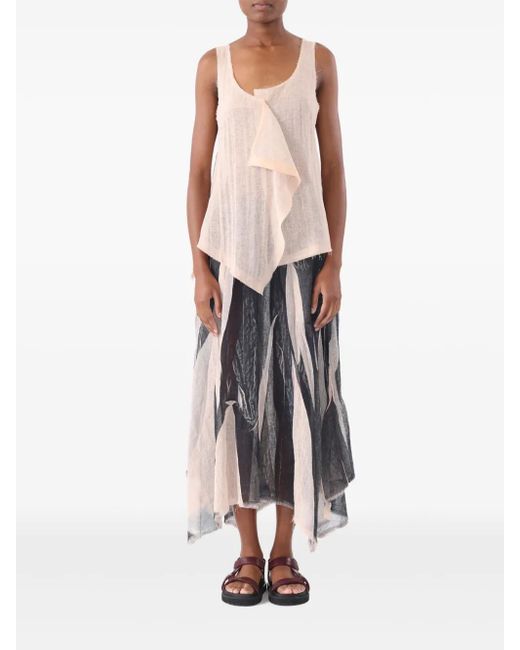 Falda con pantalla estampada Jason Wu de color White