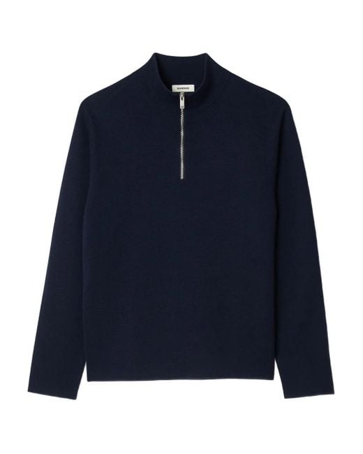 メンズ Sandro スタンドカラーセーター Blue
