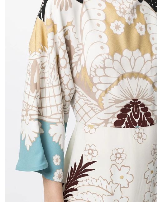 Valentino Garavani White Cady Printed Dress