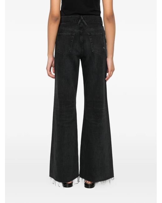 CYCLE Black Luna Frayed Jeans