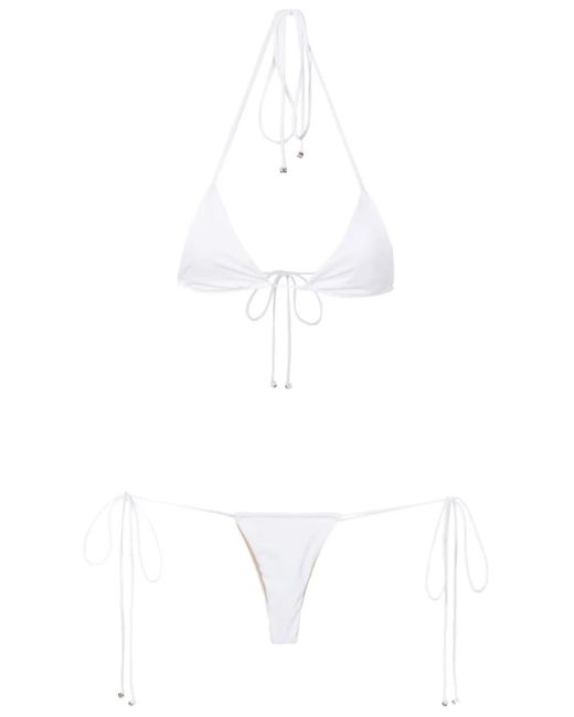 Bikini Triangles À Dos-Nu Amir Slama en coloris White