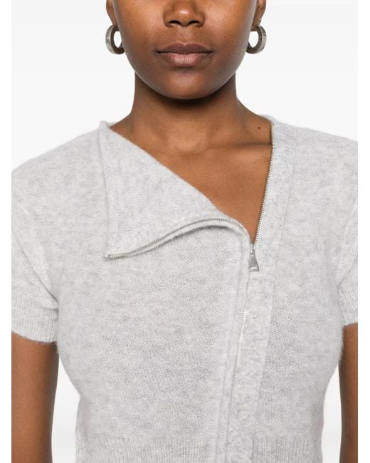 T-Shirt Con Zip di AYA MUSE in White