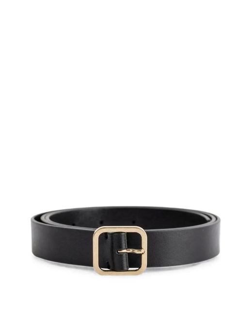 Marsèll Black Quadra Leather Belt