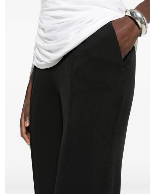 My Twin Black Pressed-Crease Bootcut Trousers