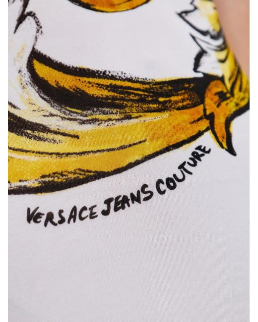 Versace Jeans Couture Jurk Met Barocco Print in het Metallic