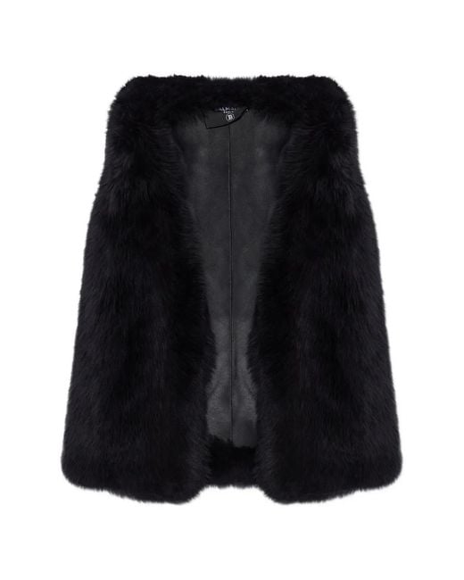 Balmain Black Shearling Gilet