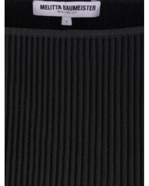 Melitta Baumeister Black Blouse Plissée