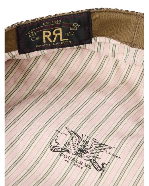 RRL Gray Herringbone Flat Cap for men