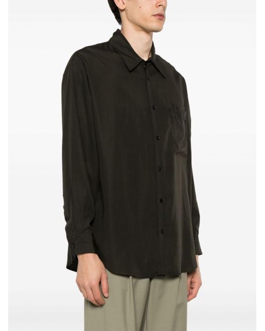 Camisa con doble bolsillo Lemaire de color Black