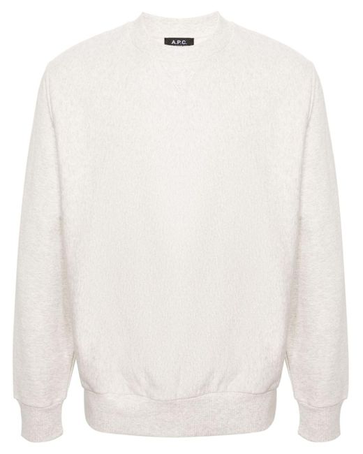 A.P.C. White Michael Cotton Sweatshirt for men