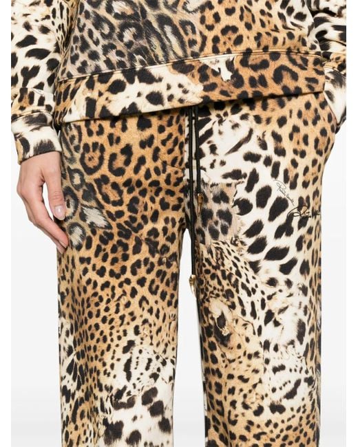 Pantalon De Jogging À Imprimé Jaguar Skin Roberto Cavalli en coloris Natural