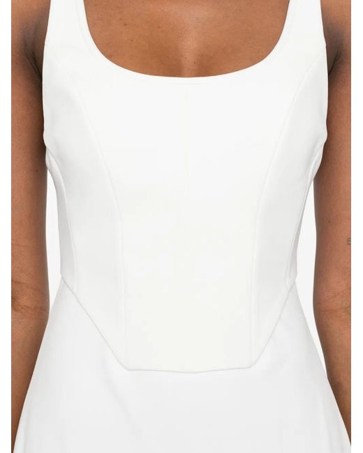 Solace London White Noor Scoop-Neck Maxi Dress