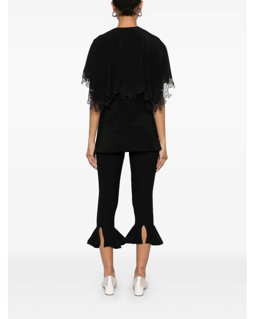 Stella McCartney Black Lace-Detailing Blouse
