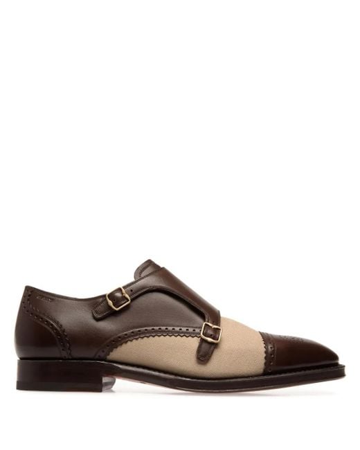 Bally Brown Monk-Strap Shoes for men