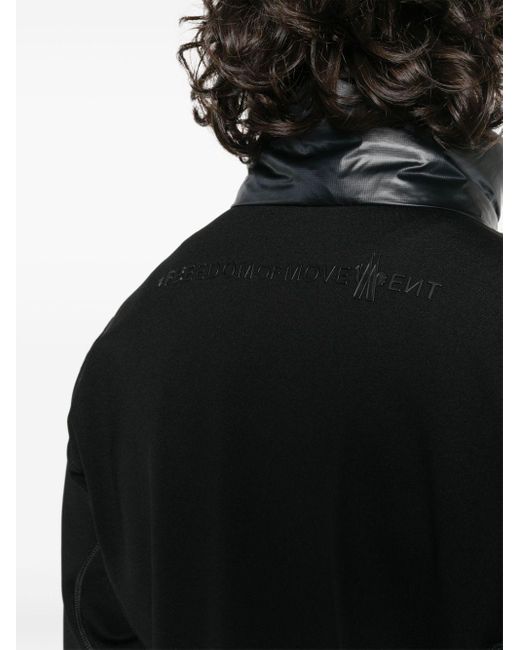 3 MONCLER GRENOBLE Black Quilted Zip-Up Jacket for men