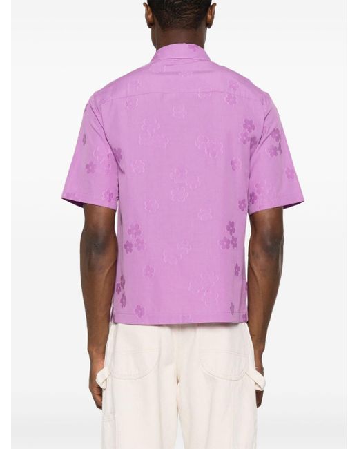 Sandro Overhemd Met Geborduurde Bloemen in het Pink voor heren