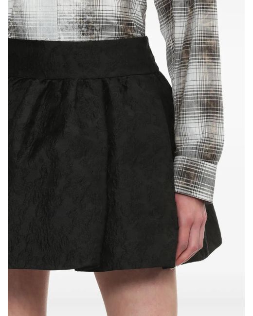 Juun.J Black Jacquard Mini Skirt
