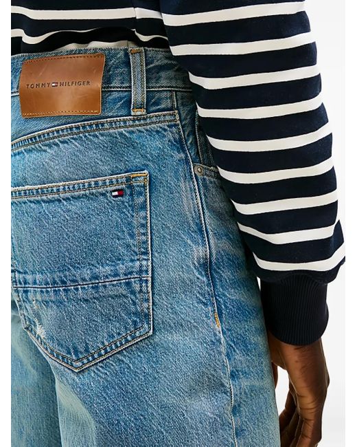 Tommy Hilfiger Blue Mercer Distressed Cotton Jeans for men